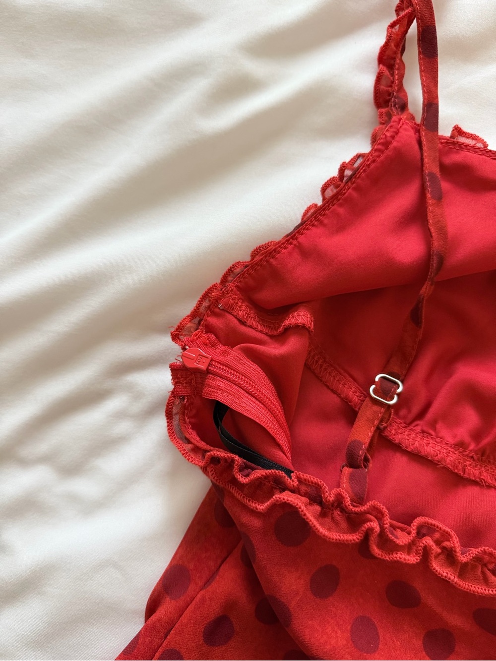 Princess Polly Red Polka Dot Romper - Picture 7 of 7